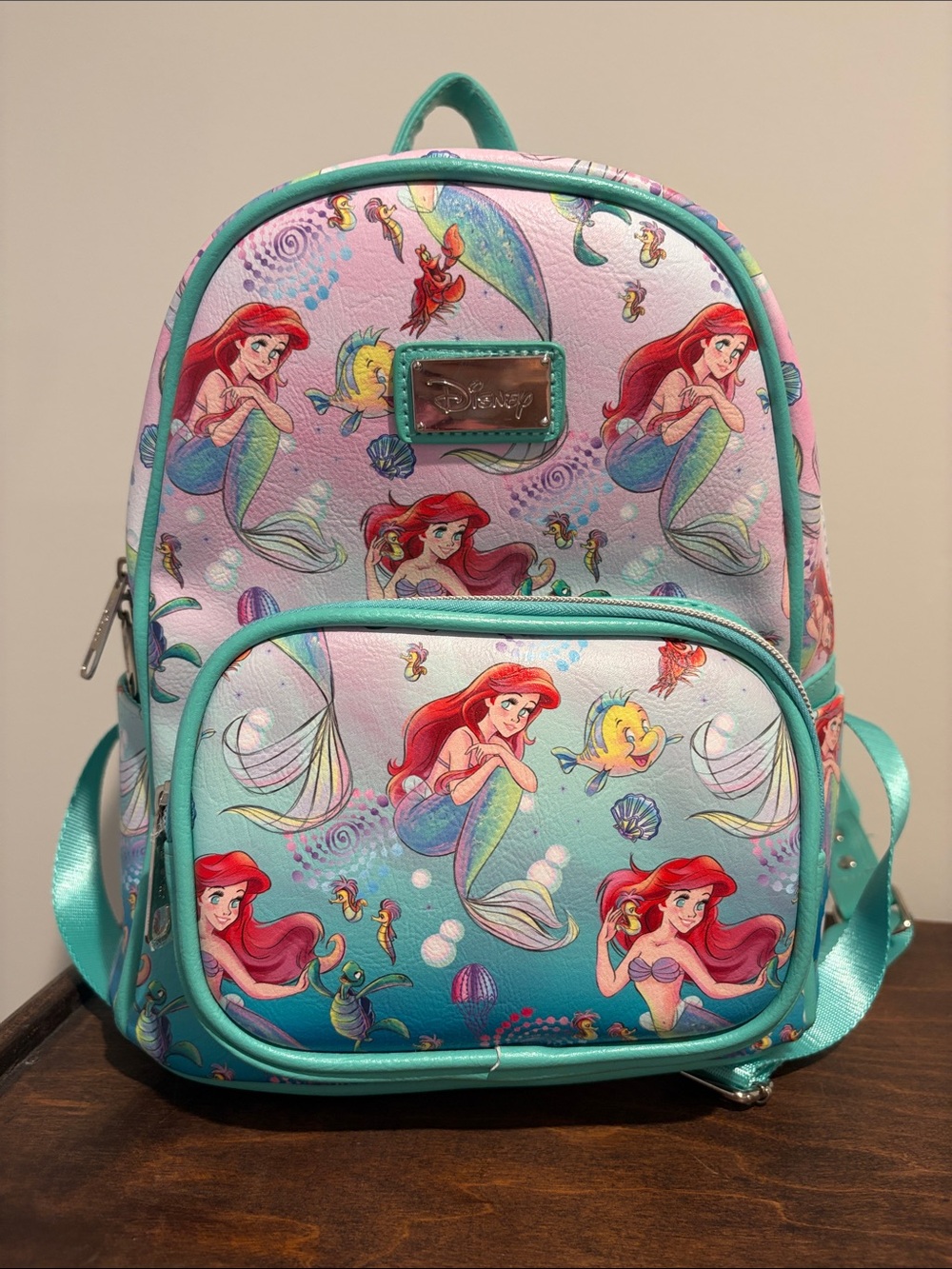 Disney The Little Mermaid Backpack - Turquoise & Pink